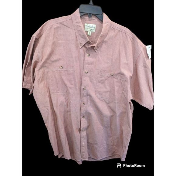 Cabela's Men's (XLT)  Regular‎ Button Up Shirt Pastel Pink Outdoor Cotton Heavy - Picture 1 of 4